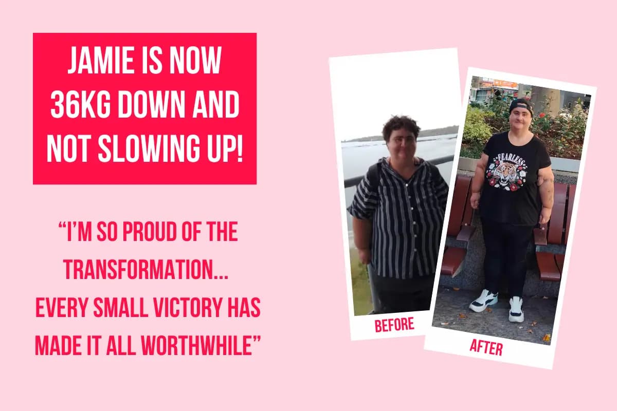 Jamie’s stepped it up: 36kg down and not slowing up!